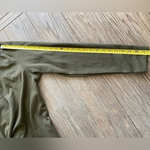 DREW Anthropologie Olive Green Open Front Flowy Oversized Fleece Cardigan Sz S - Picture 8 of 10